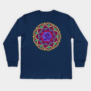 Mandala Om Kids Long Sleeve T-Shirt